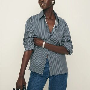 Reformation Andy Oversized Shirt Blue - Size M